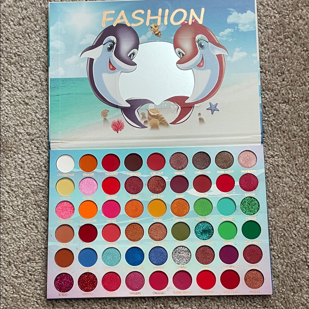 Multi-Color Eyeshadow Palette — Vibrant Pink & Green Shades